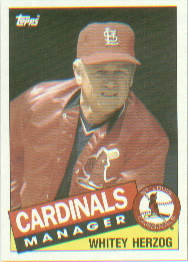 1985 Topps Baseball Cards      683     Whitey Herzog MG
